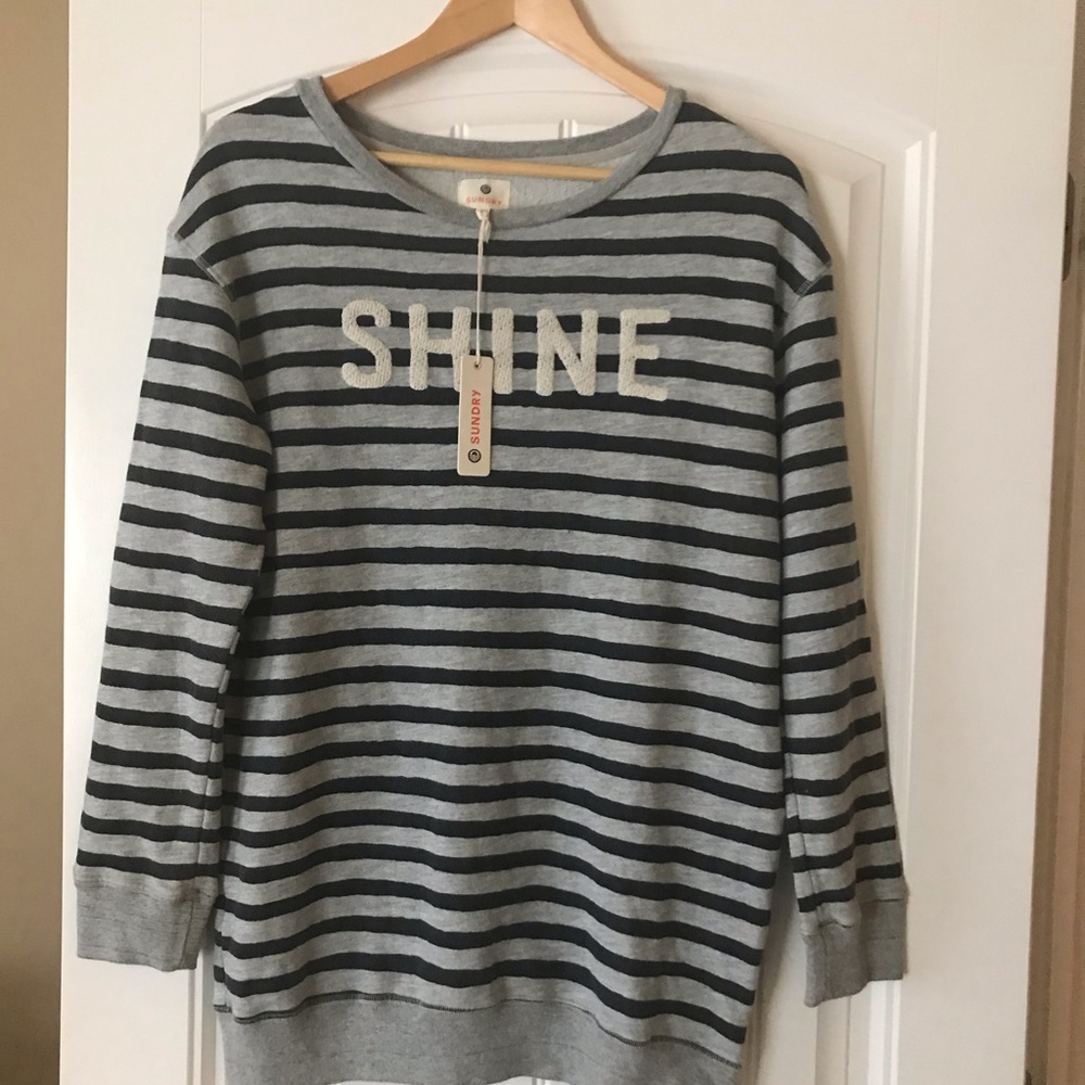 Sundry Striped Sweatshirt
